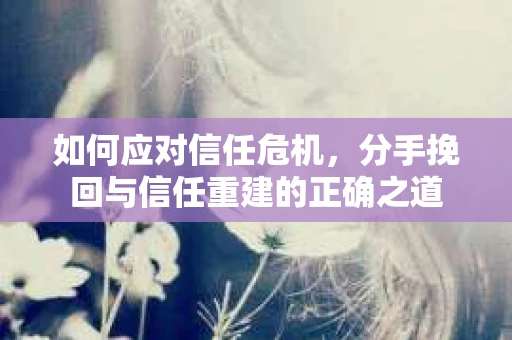 如何应对信任危机，分手挽回与信任重建的正确之道
