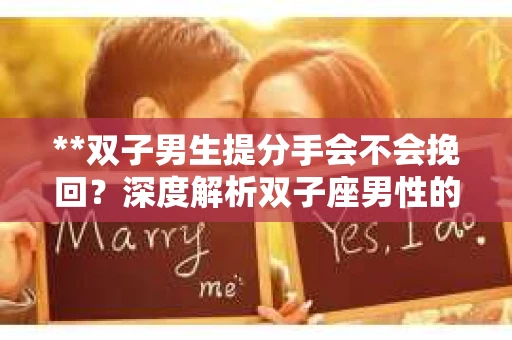 **双子男生提分手会不会挽回？深度解析双子座男性的情感决策**