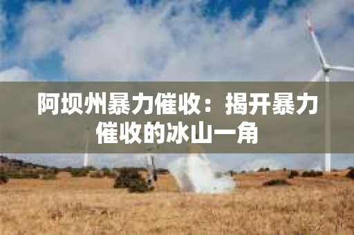 阿坝州暴力催收：揭开暴力催收的冰山一角