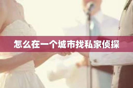怎么在一个城市找私家侦探