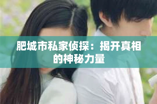 肥城市私家侦探：揭开真相的神秘力量