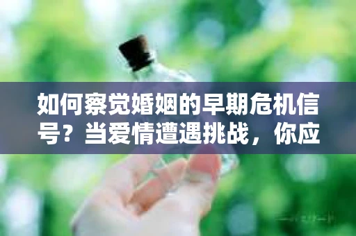 如何察觉婚姻的早期危机信号？当爱情遭遇挑战，你应该怎么办？