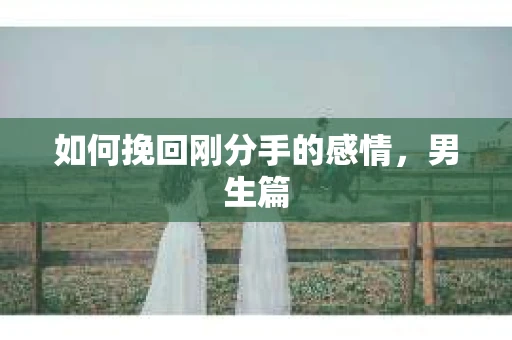 如何挽回刚分手的感情，男生篇