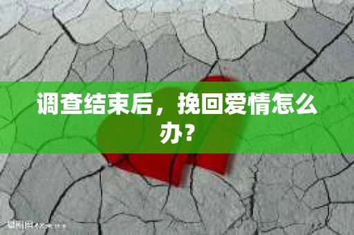 调查结束后，挽回爱情怎么办？